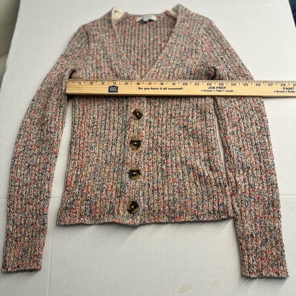 Madewell Marlbed Shrunken Ribbed Cardigan Sweater XS V-Neck - Picture 6 of 9